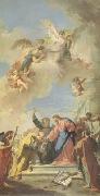 PITTONI, Giambattista Christ giving the Keys of Paradise to St Peter (mk05) oil painting reproduction